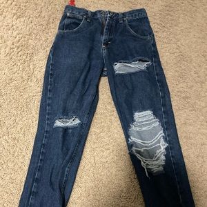 Vintage distressed wranglers